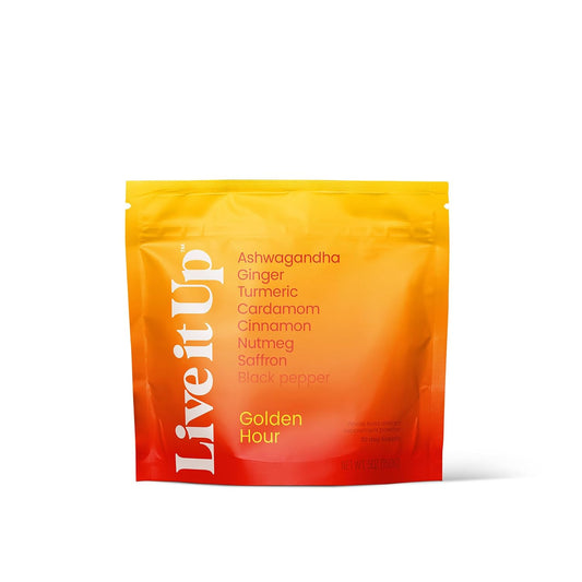Live It Up Golden Hour: Relaxing Golden Milk Latte Powder with Saffron