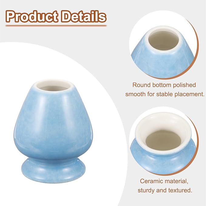 Harfington Ceramic Chasen Stand 70mm Matcha Whisk Holder Teas Set Whisks Stand Traditional Matcha Tea Chasen Holder Tea Set Accessories for Tea