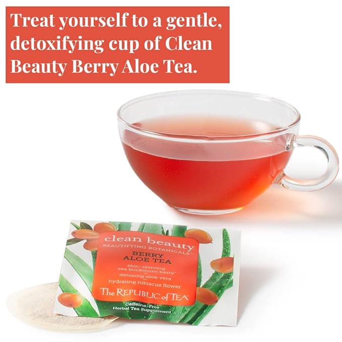 The Republic of Tea – Beautifying Botanicals Tea Assortment Gift (24 Individually Wrapped Herbal Tea Bags)