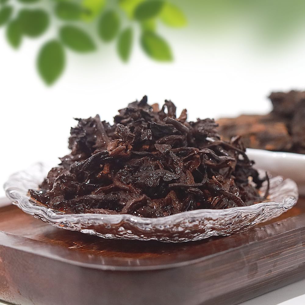LWXLJMJZC 2013 Yi Wu Ripe Puerh Tea Cake 357g, Aged Yunnan Shu Pu-erh