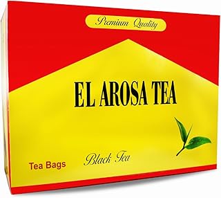 Al Arousa Alarousa Black Tea Bags Teas Indian Kenyan Organic Traditional Egyptian Dust Egypt Arabian Strong Rich Pure Oriental Natural Taste Breakfast ( Tea Bag 50 ) شاÙ‰ اÙ„عرÙˆسة