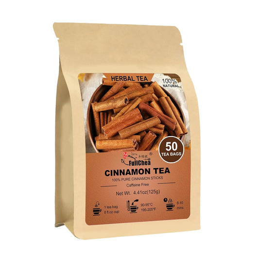 FullChea - Cinnamon Tea Bags, 50 Count, Cinnamon Stick Tea