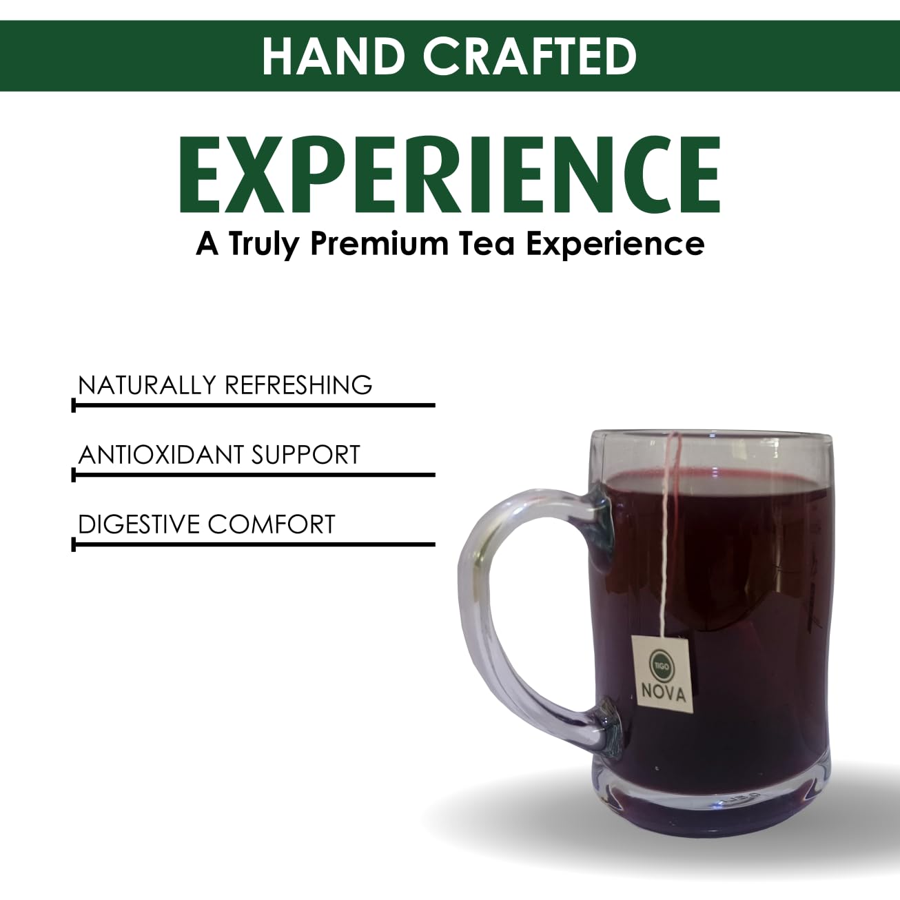 FRESH Premium Hibiscus Tea Bags, 100% Natural &amp; Plant-Based (Vegan) Ingredients, Caffeine free | Authentic African Origin | Eco-conscious Teabags | 15 count