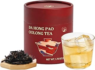 Chayan Oolong Tea Loose Leaf, Premium Da Hong Pao Oolong Tea,Authentic Chinese Whole Leaf Tea, Smooth Hot Brew & Refreshing Cold Brew, 1.76 OZ (50g)