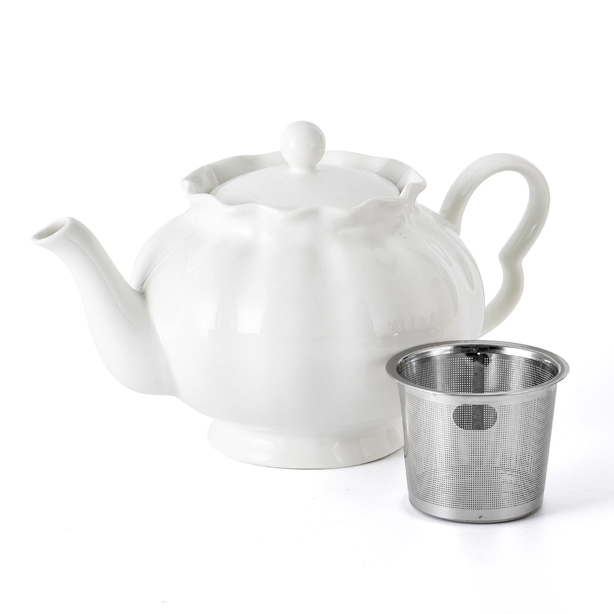 Ursword Tea Pot with Infuser for Loose Leaf Tea, 33oz, Ceramic Teapot with Tea Strainer, Large Teapots for Tea Party, New