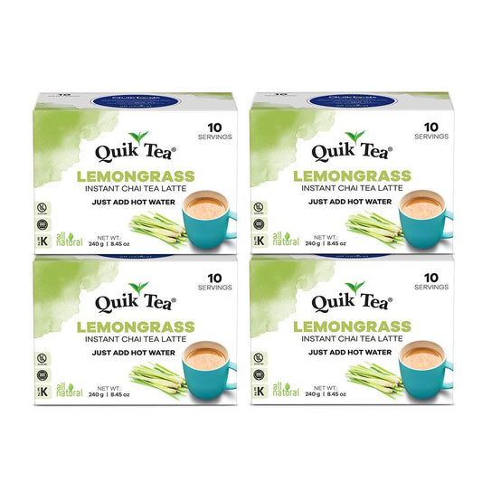 QuikTea Instant Chai Tea Latte, Lemongrass, 33.8 Oz