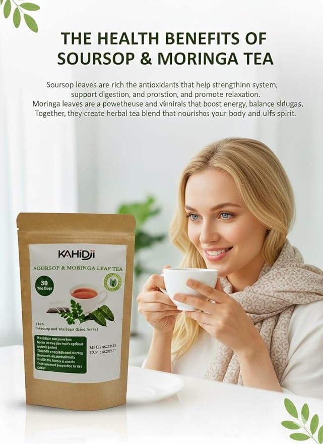 SOURSOP & MORINGA LEAF TEA - 30 teabags