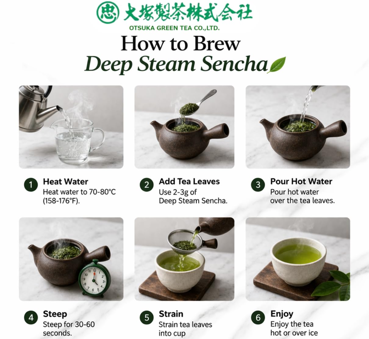 Otsuka Green Tea Co - Kakegawa Deep Steamed Sencha (Award-Winning Japanese Green Tea) 100g - Directly Imported from Japan