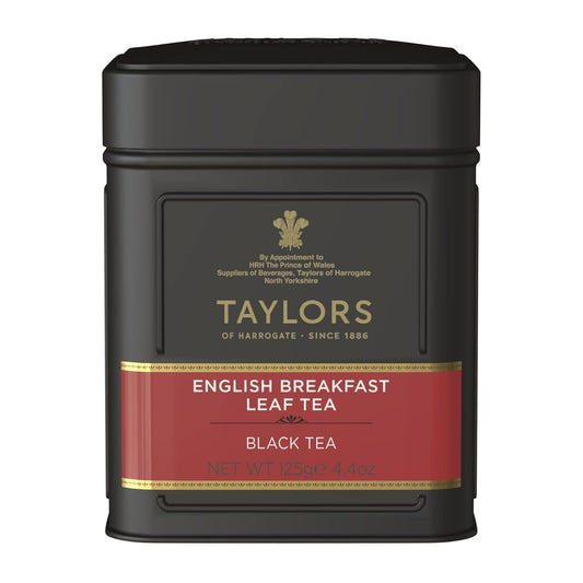 Taylors of Harrogate English Breakfast, Black Loose Leaf, 4.41 Ounce Tin Caddy (Pack of 1), Rich, Bright & Malty, Caffeinated, Premium Whole Leaf Tea