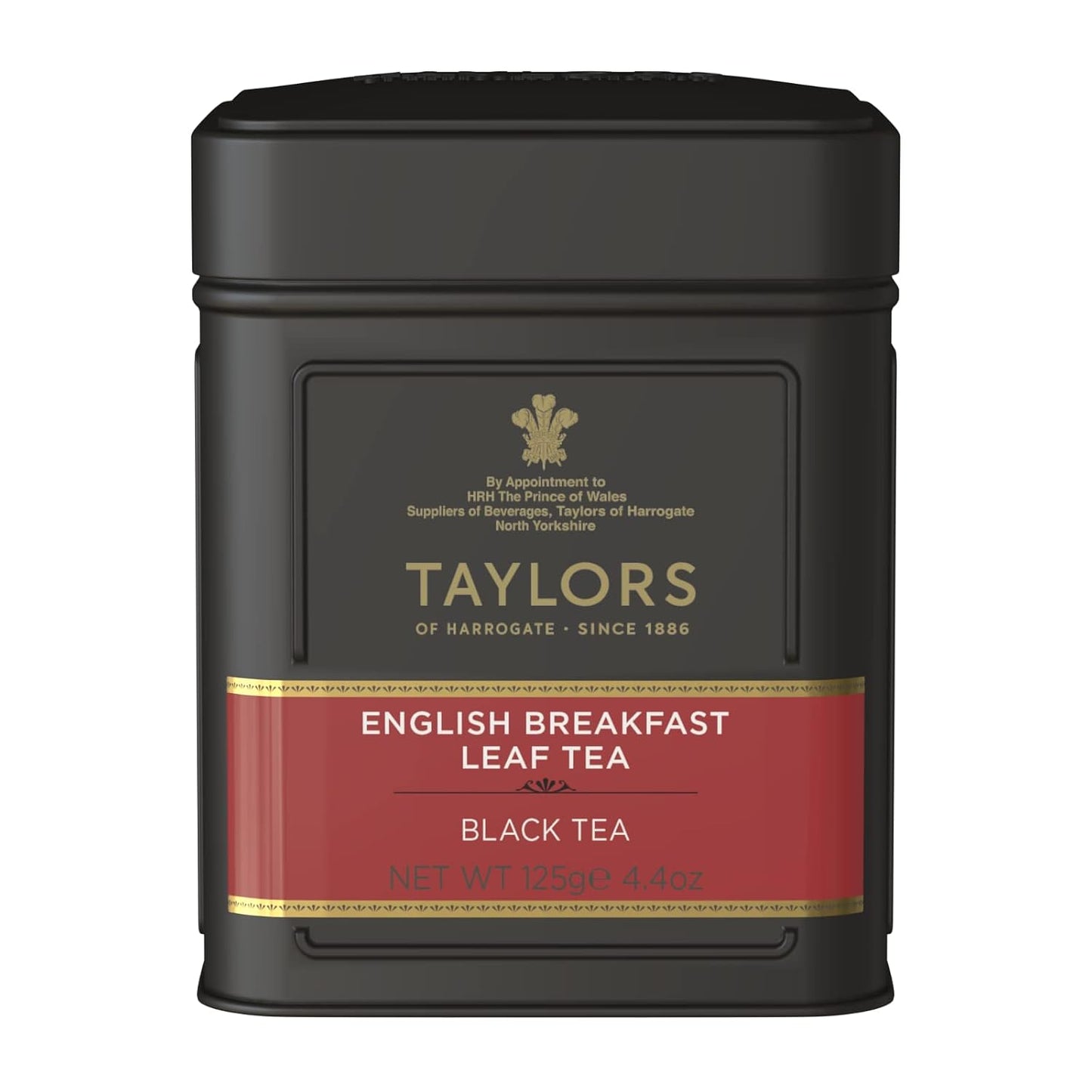 Taylors of Harrogate English Breakfast, Black Loose Leaf, 4.41 Ounce Tin Caddy, Rich, Bright & Malty, Caffeinated, Premium Whole Leaf Tea