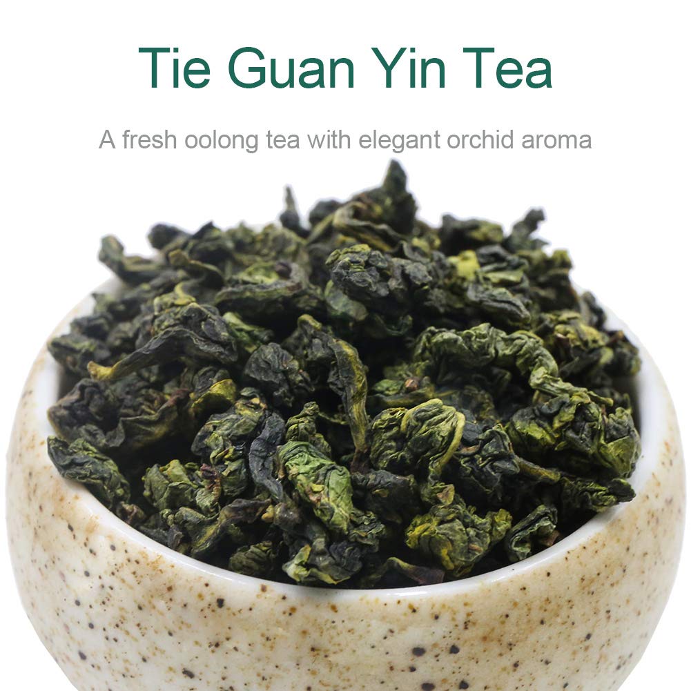 FullChea - Anxi Tieguanyin Tea - Best Oolong Tea Loose Leaf - Tie Guan Yin Tea - Iron Goddess of Mercy with Orchid Aroma - Deliciously Smooth Taste - 4oz / 113g