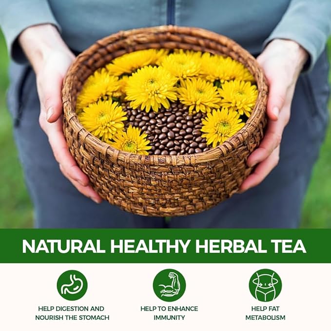 WOTIHA Chrysanthemum cassia seed tea 150g，30 Herbal Teabags， burdock root tea | Honeysuckle | Goji berry | Osmanthus flower | Combination Herbal Tea