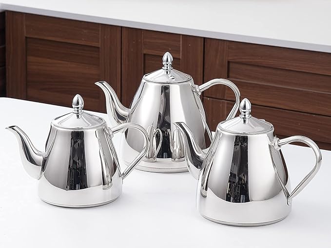 Sanqiahome Stainless Steel Teapot with Infuser 1500ml