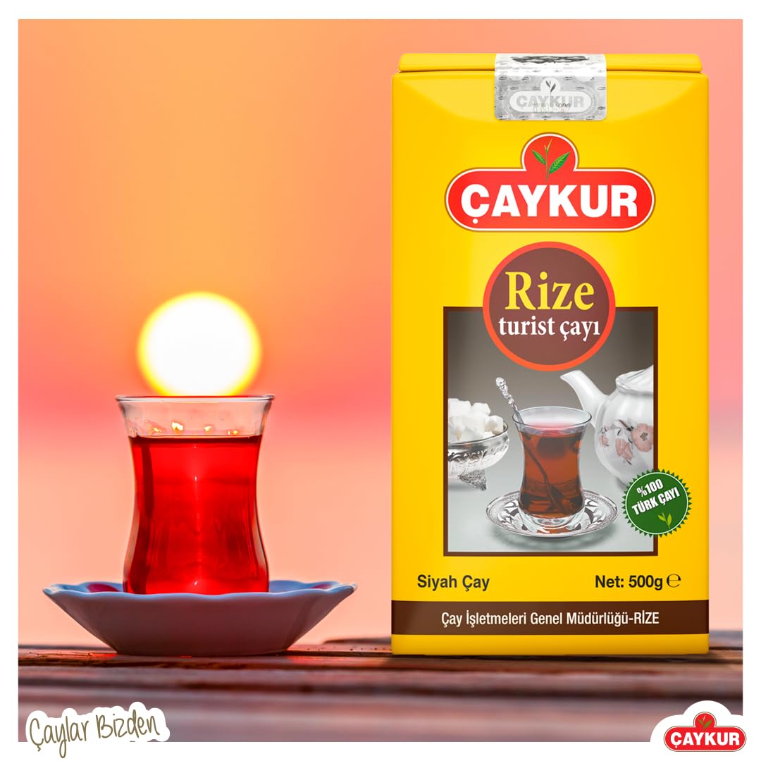 ÇAYKUR Rize Turist Black Tea, Authentic Turkish Loose Leaf Tea, Rich Aroma & Smooth Taste, Daily Rituals & Breakfast tea 500g / 17.6 Oz