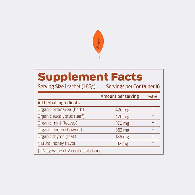 HELPS TEAS | Helps Immunity Boost | Organic herbal blend of Echinacea, Eucalyptus, Mint, Linden, Thyme and Natural Honey Flavor. Facilitates Respiratory Health | 16 Tea Bags |