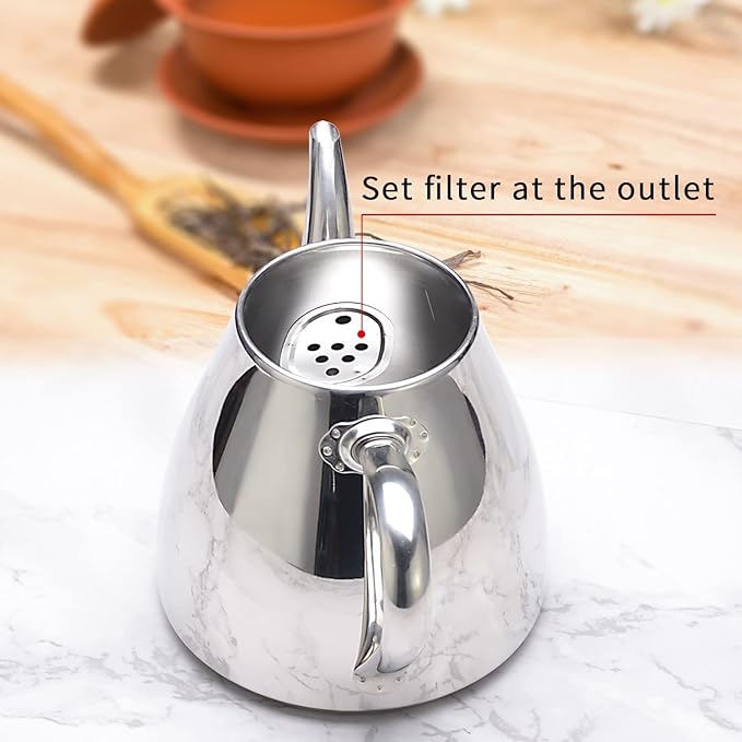 Sanqiahome Stainless Steel Teapot Coffee Servers 1500ml