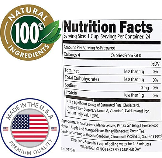 Energybolizer Perfect Weight Herbal Tea (24 Bags)| Natural Energy Booster for Women and Men | Increase Energy, Improve Digestion (Alphonso Mango)