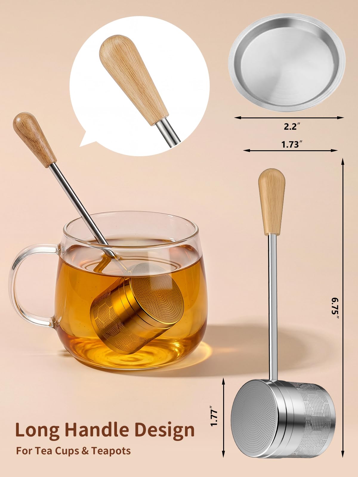 HOUSE AGAIN Tea Infuser for Loose Leaf Tea, Tea Scoop Infuser Fine Mesh Tea Strainers
