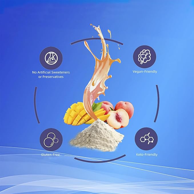 Yerba Mate Instant Tea 3-in-1 Super Drink Mix - Natural Extract， Boost Energy, Focus, Immunity & Gut Health .（30 Servings）