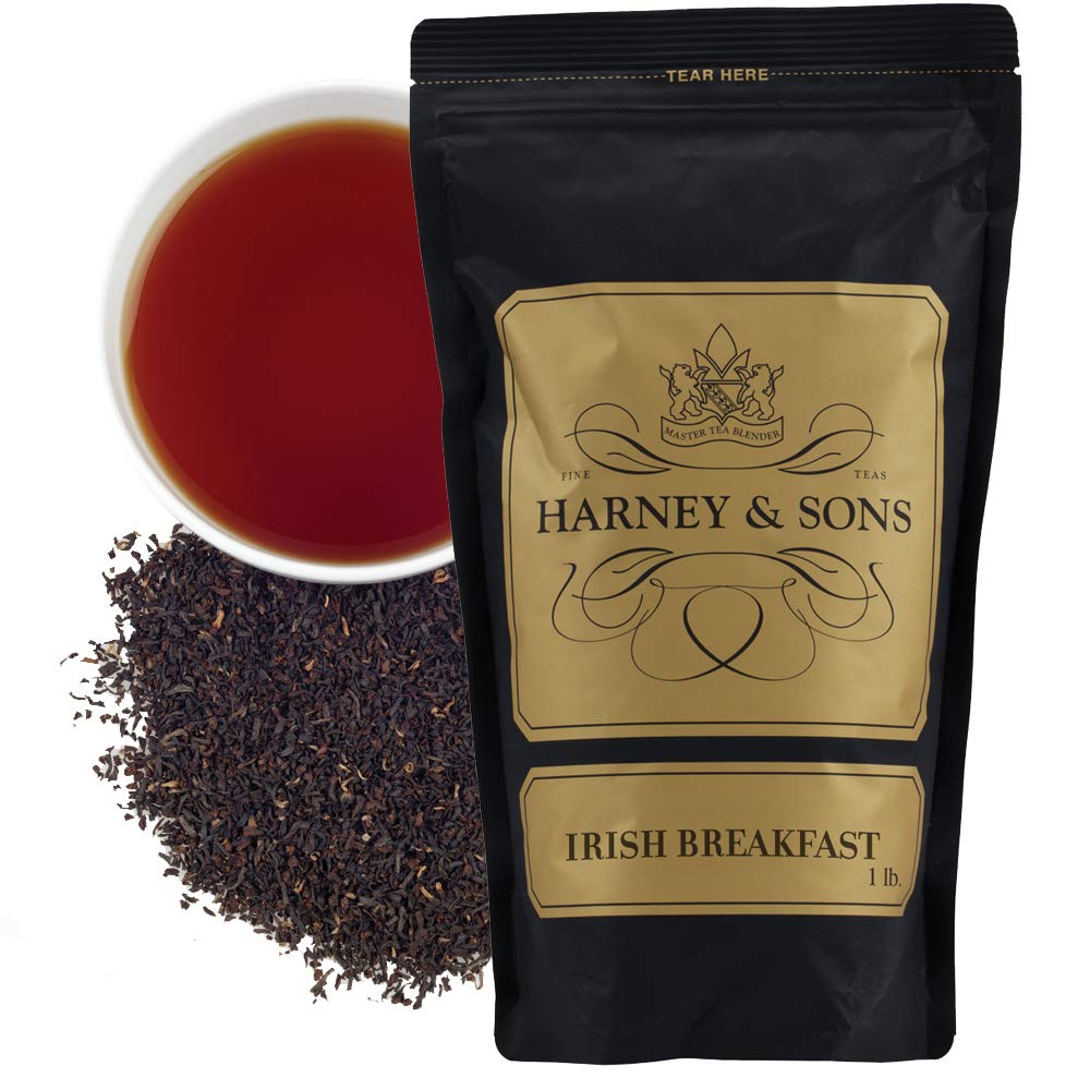 Harney and Sons Irish Breakfast Tea, 16 ounce bag 100% Assam Black Tea Loose Leaf, Bold Breakfast Tea, Caffeinated