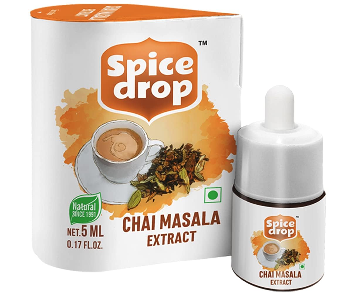 Spice Drop Chai Masala Extract - Tea, Coffee, Latte - Premium Quality & Rich Aroma, Authentic Indian Spices Blend Extract