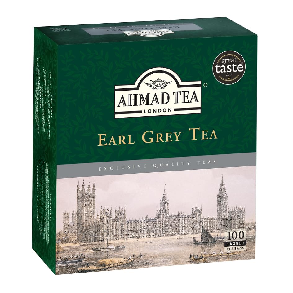 Ahmad Tea 100 Pack, earl grey, 1200 Count, (Pack of 12) (595-12)