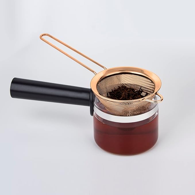 2 Pack Stainless Steel Small Food Strainer, Fine Mesh Sieve with Long Handle, Cocktail Strainer For Cocktails, Tea Herbs, Coffee & Drinks