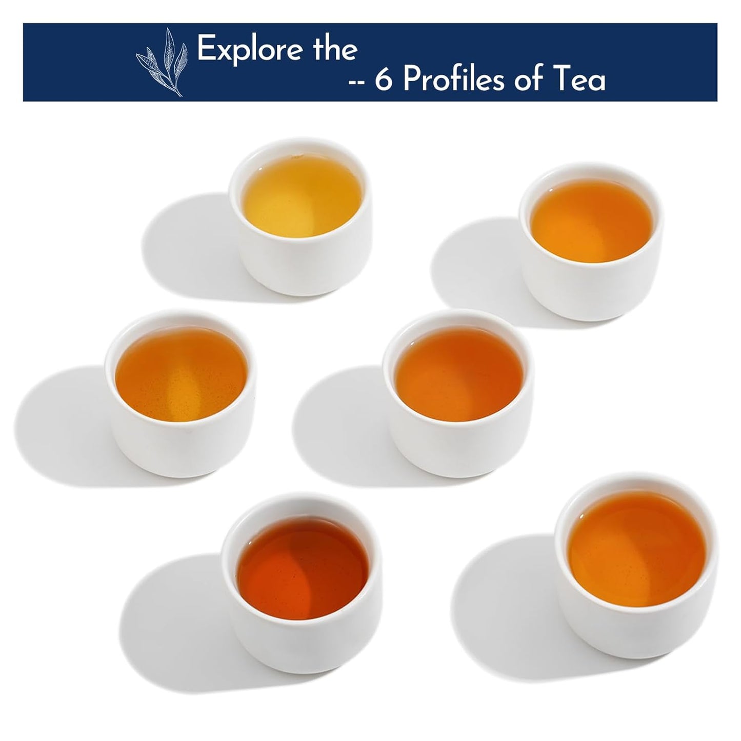 Rinatea Tea Gift Set - West Mt. Tea Selection-Tea Bag Sampler Variety Pack - Includes 6 Rich Flavors, 30 Tea Bags - Natural Loose Leaf Tea Sampler Gift Box for Tea Lovers