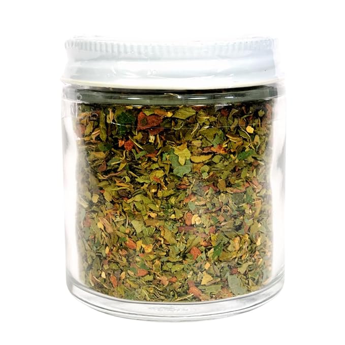 Spicemint Blend 3/4 oz (21 grams) - Spicy Herbal Beverage Tea in Glass Jar by Smoke Camp Crafts