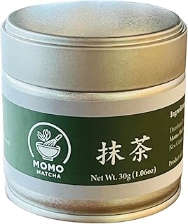 Momo Matcha – Ceremonial Grade Matcha Powder (Best-in-class Blend) – 30g Tin, Made in Japan