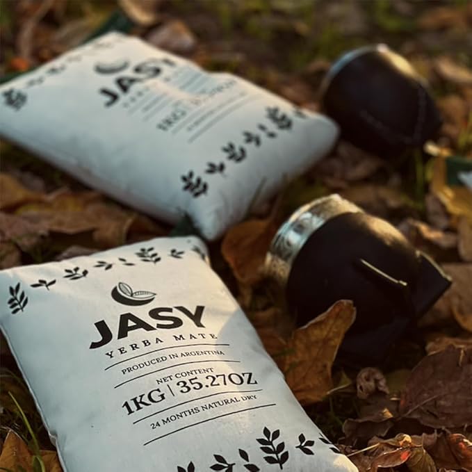 Jasy Yerba Mate Tea – Agroecological, Loose Leaf, Naturally Aged 24 Months, Unsmoked, Gluten-Free, Vegan – 2.2 lb (35.27 oz) Cloth Bag