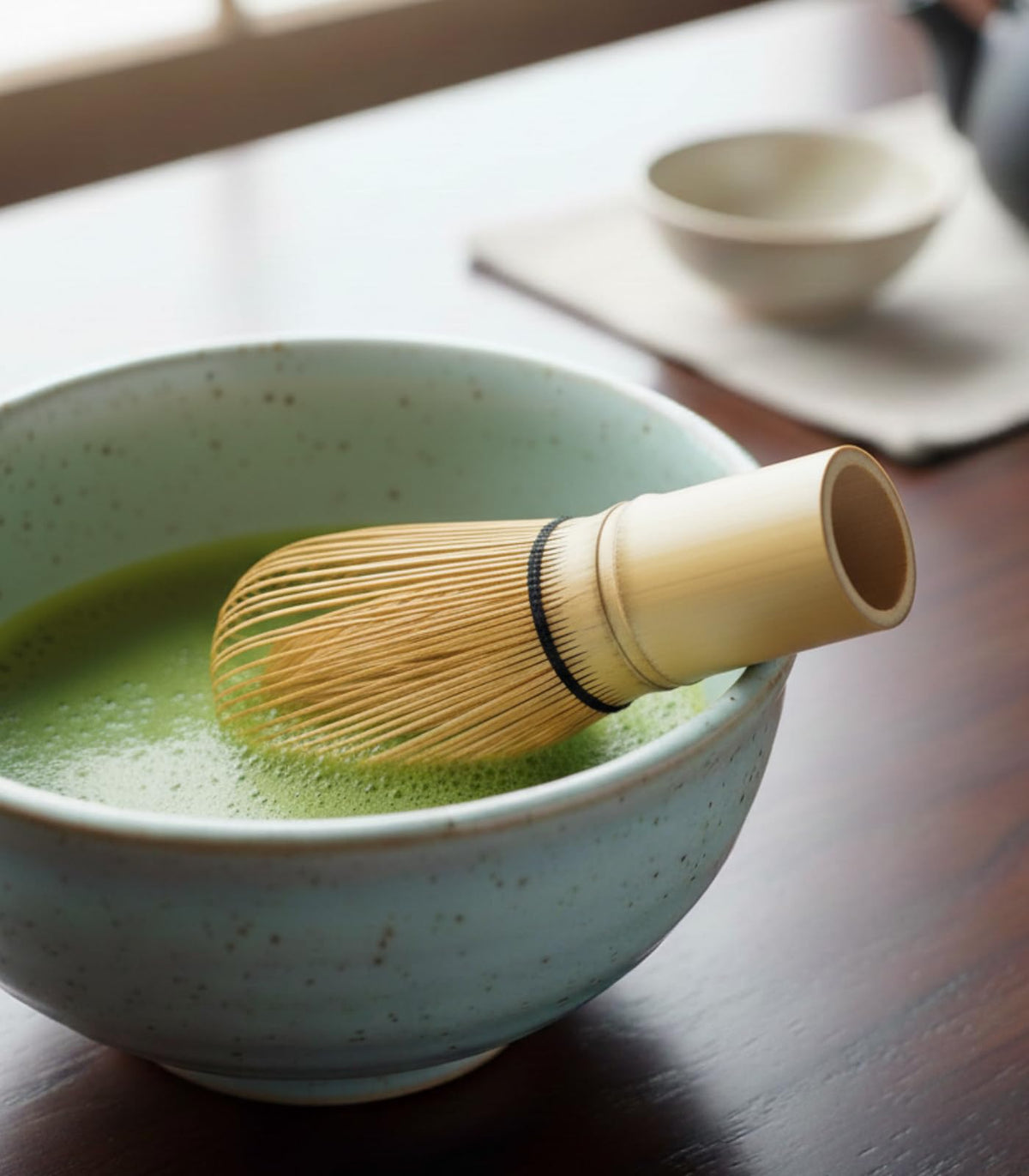 BASECENT Matcha Whisk 2-Pack - Handcrafted Bamboo Chasen Set, 100-Prong Traditional Japanese Stirrer for Authentic Matcha Tea