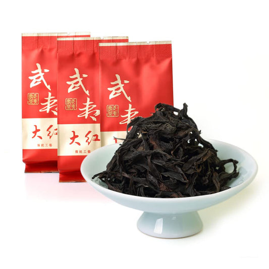 GOARTEA 60Pcs 8g Supreme Fujian Wuyi Da Hong Pao Dahongpao Big Red Robe Rock Loose Leaf Chinese Oolong Tea