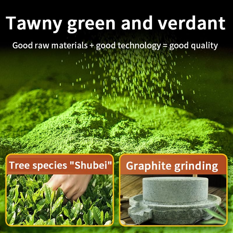 CHUANGLU Bulk Culinary Grade Matcha Powder - 500g | Commercial Supply for Bubble Tea Shops & Cafes | Vibrant Green & Versatile (Large-500g)