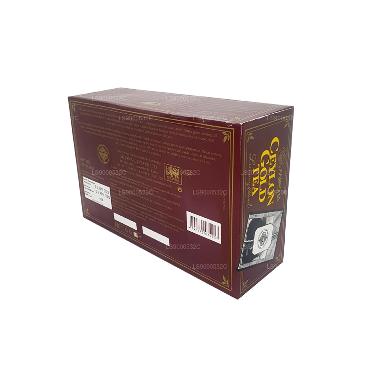 Mlesna Ceylon Gold Tea Luxury Blend -Premium quality 100 tea Bags 200g (7.05 Oz)