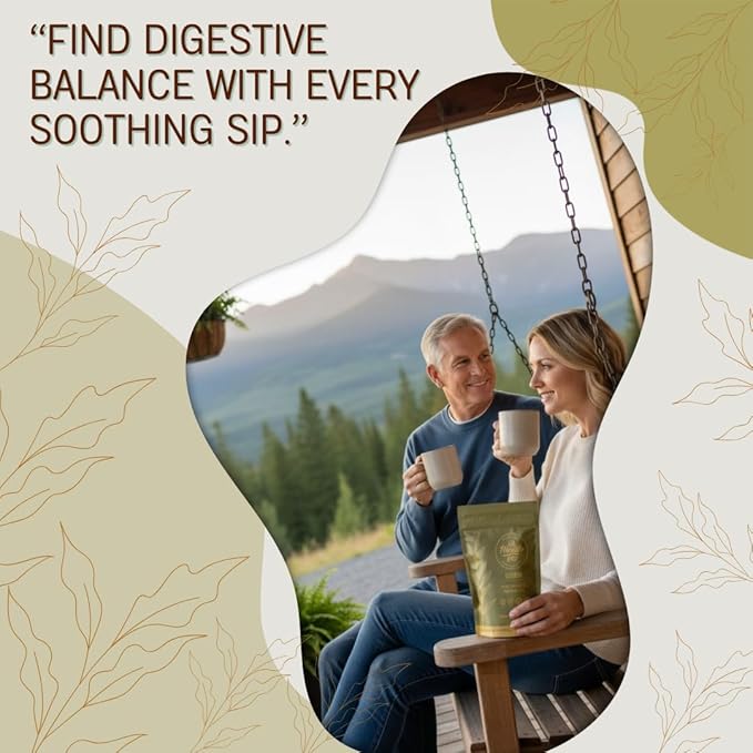 GERD Relief Herbal Tea: 8-Digestive Herb Blend, Natural Acid Reflux & Heartburn Aid, Pre/Post Meal Support, 3oz with 35 Bags