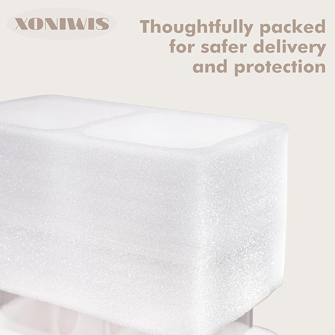 25oz 6PCS Round Airtight Glass Food Storage Jars, Clear Glass Food Storage Container with Bamboo Lid, Stackable Spice Jar, Kitchen Canister for Sugar, Tea, Coffee bean, Pasta, Oat, Spice