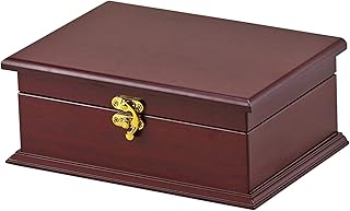 Wooden Tea Box in Rosewood And Cream