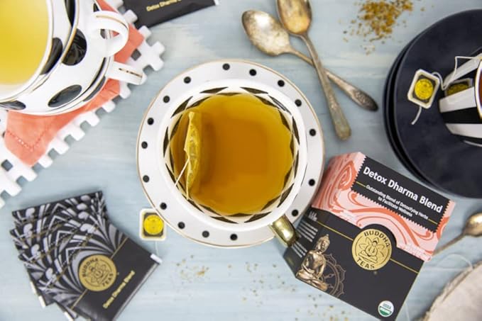 Buddha TeasBuddha Teas - Organic Detox Dharma Blend - Herbal Tea - For Health & Wellbeing - With Antioxidants & Minerals - Clean Ingredients