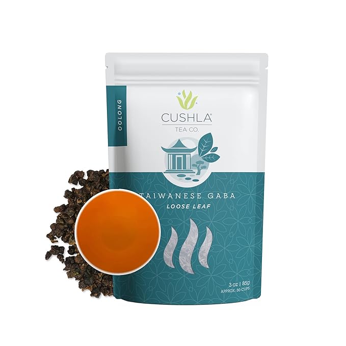 Taiwanese GABA Oolong Loose Leaf Tea - Gaba Oolong Soothing Tea. Gabba Wu Long Tea From Taiwan