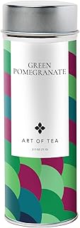 Art of Tea | Organic Green Pomegranate Green Tea 2.5oz | Artisan Loose Leaf Tea Tin