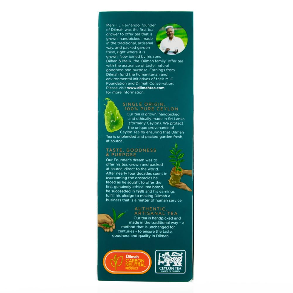 Dilmah Premium Ceylon Black Tea - 100 Tea Bags (Single Pack)-Strong, Robust, and Aromatic for everyday drinking-Unblended Single origin teas packed at the source.