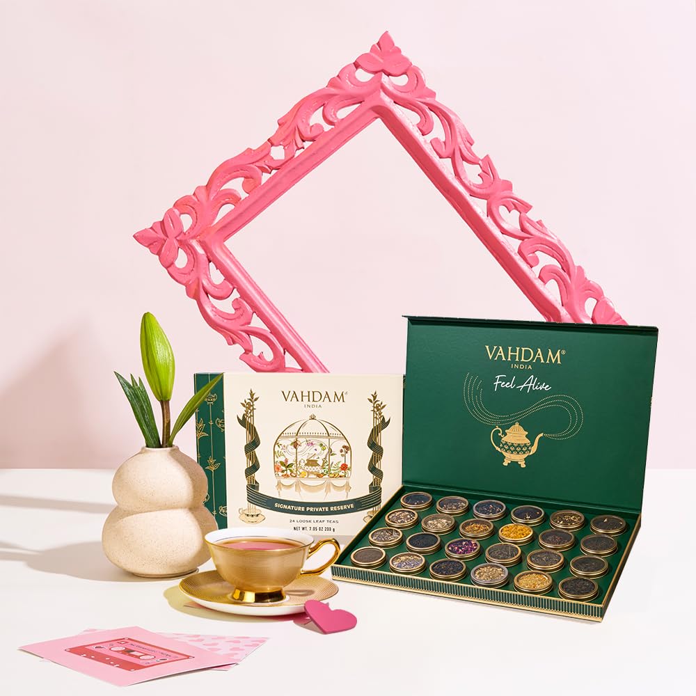 VAHDAM Luxury Tea Gift Set|24 Unique Loose Leaf Teas |Advent Calendar 2026