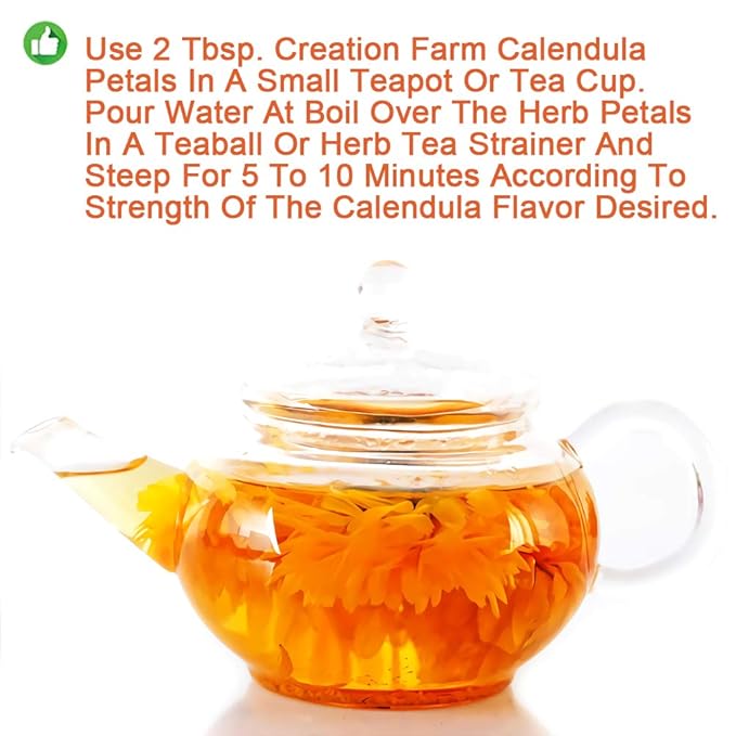 Plant Gift Herbal Calendula tea, Chinese Flower tea, 100% Natural Marigold Calendula Flowers Dried, Natural Calendula - Premium Calendula herbs - Non-GMO - Caffeine-free Tea 35g/1.23oz