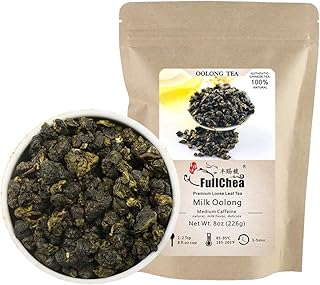 FullChea Milk Oolong Tea - Loose Leaf - Taiwan High Mountain Jin Xuan - Naturally Milky & Silky - 8oz / 226g