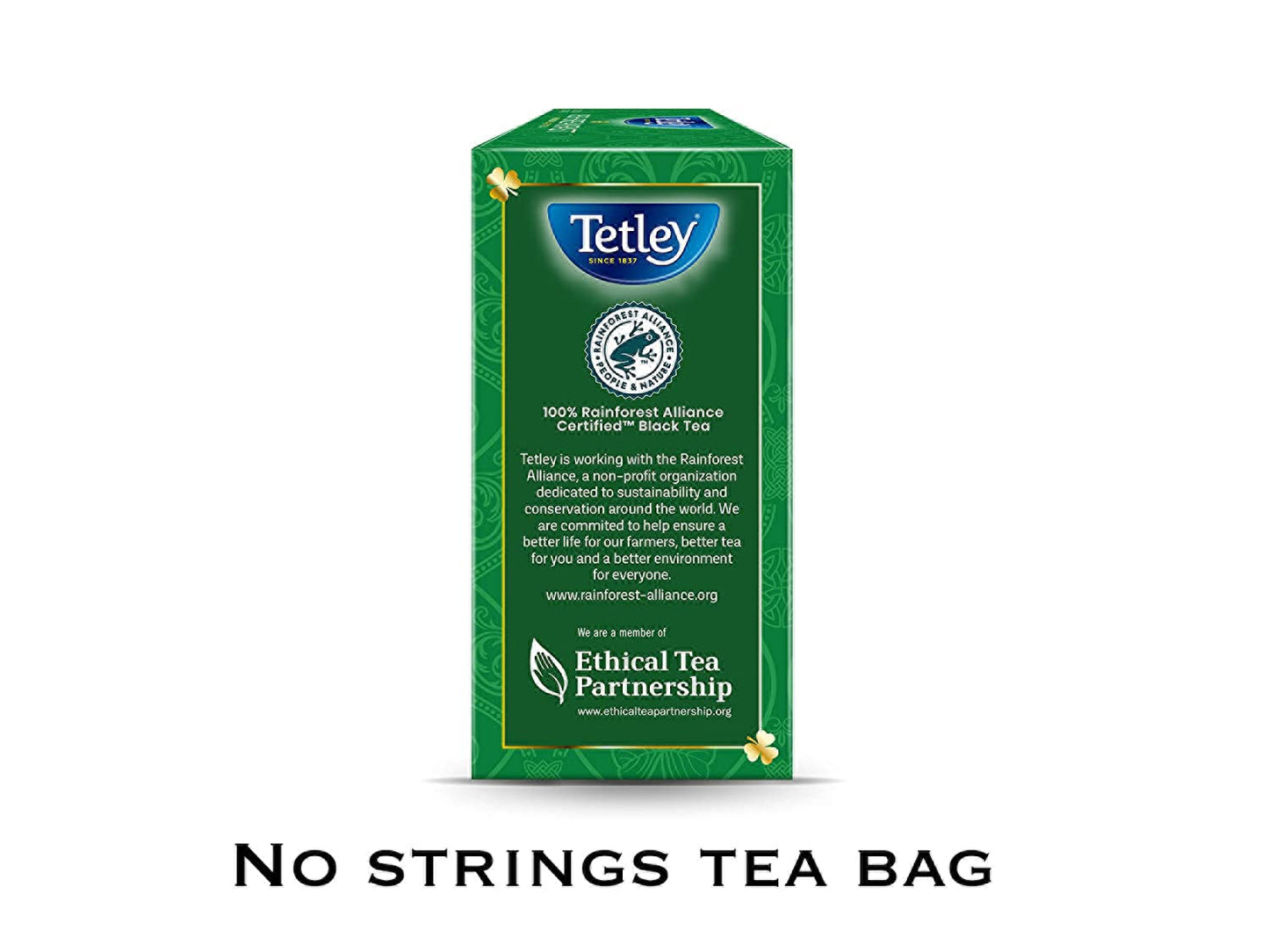Tetley, Irish Breakfast Black Tea, 80 Count, Hot or Iced, Strong, Malty &amp; Full-Bodied