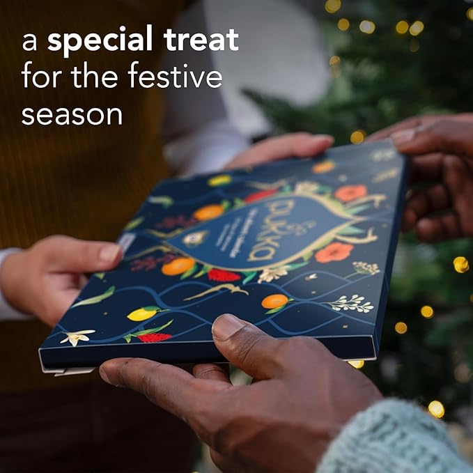 Pukka 2025 Advent Calendar Organic Tea Sampler, Selection of 24 Delightful Black & Green Tea Infusions, Christmas Gift Idea for Tea Lovers, 100% Organic (Pack of 2)