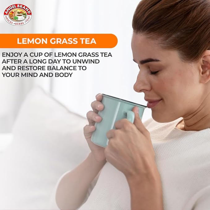 Angel Brand Lemongrass Tea Bags 20 Tea Bags – Pack 3 Lemon Grass Tea with Ginger, Rose Hips, & Clove - Lemongrass Tea Bags with Balanced Flavor