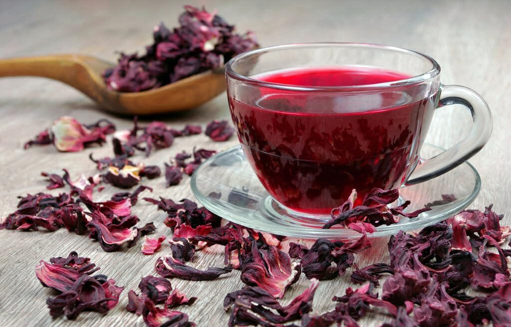 Organic Hibiscus Flowers - 1 lb (16oz) - Herbal Tea - 100% Certified Organic - Flor de Jamaica - Agua Frescas - EarthWise