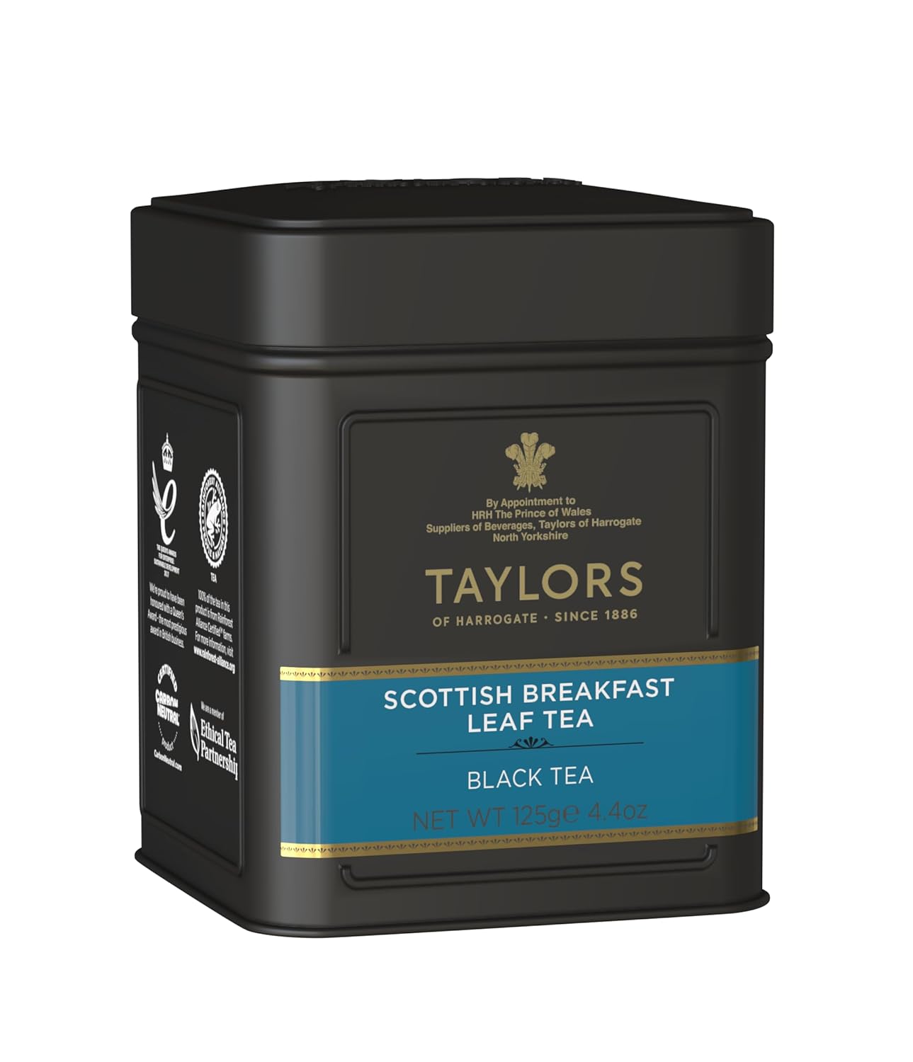 Taylors of Harrogate Scottish Breakfast Loose Leaf, 4.41 Ounce Tin (Pack of 4)